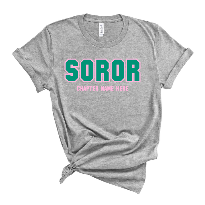 Pink and Green Soror Tee