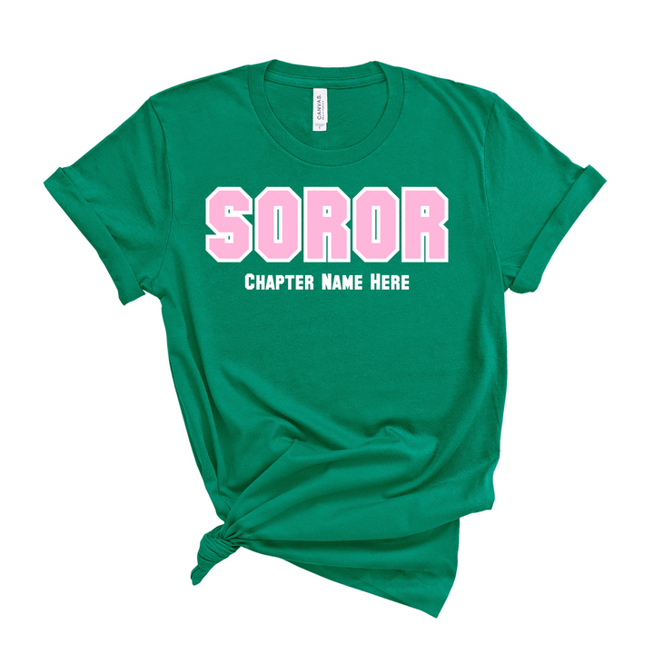 Pink and Green Soror Tee